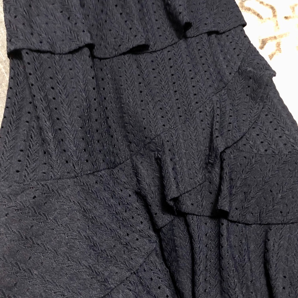 Adelyn Rae Navy Blue Ruffled Dress - Picture 3 of 4